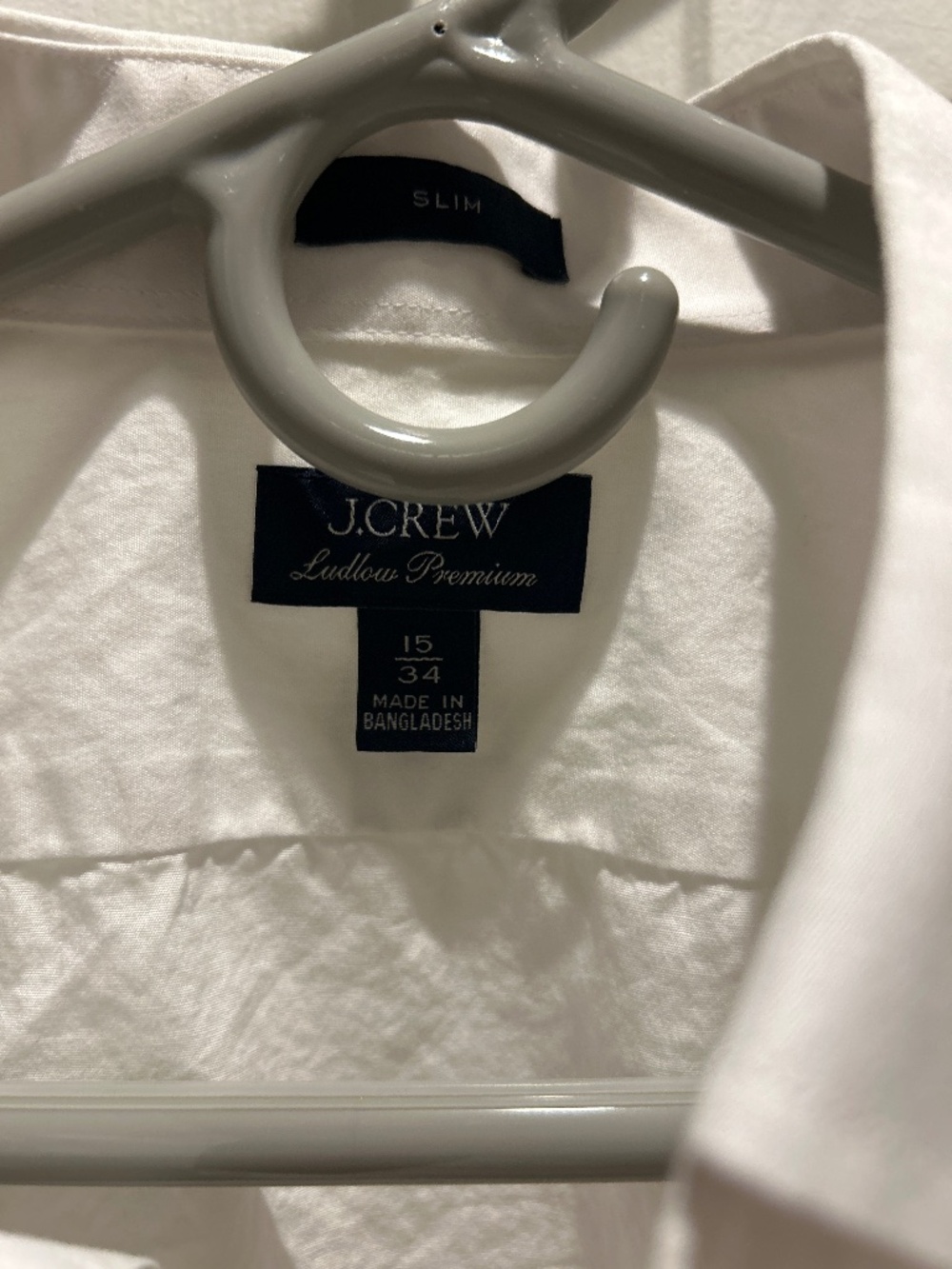 Men’s J Crew white button-down shirt